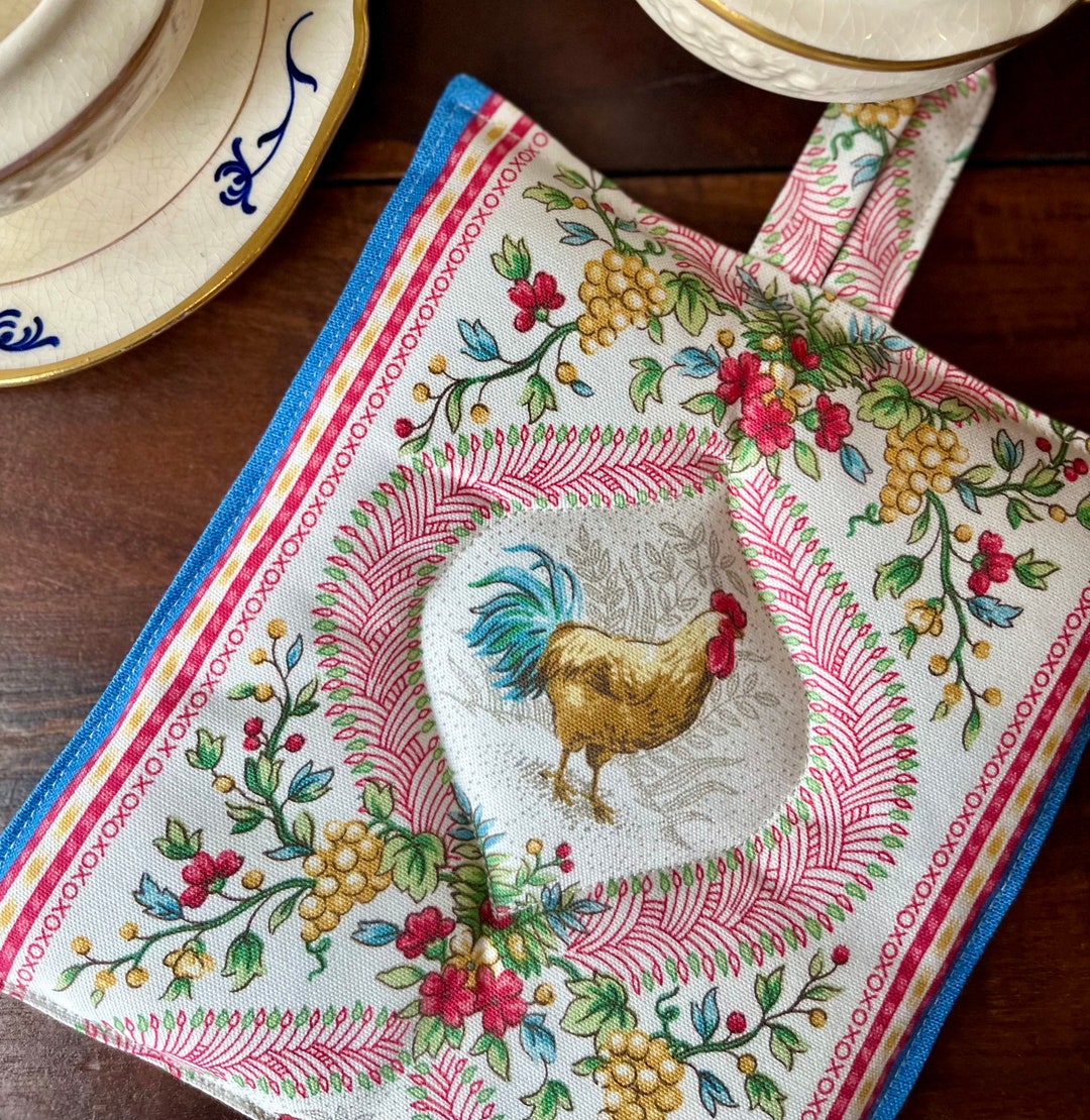 Rooster Potholder French Country Pot Holder Kitchen Linens Etsy
