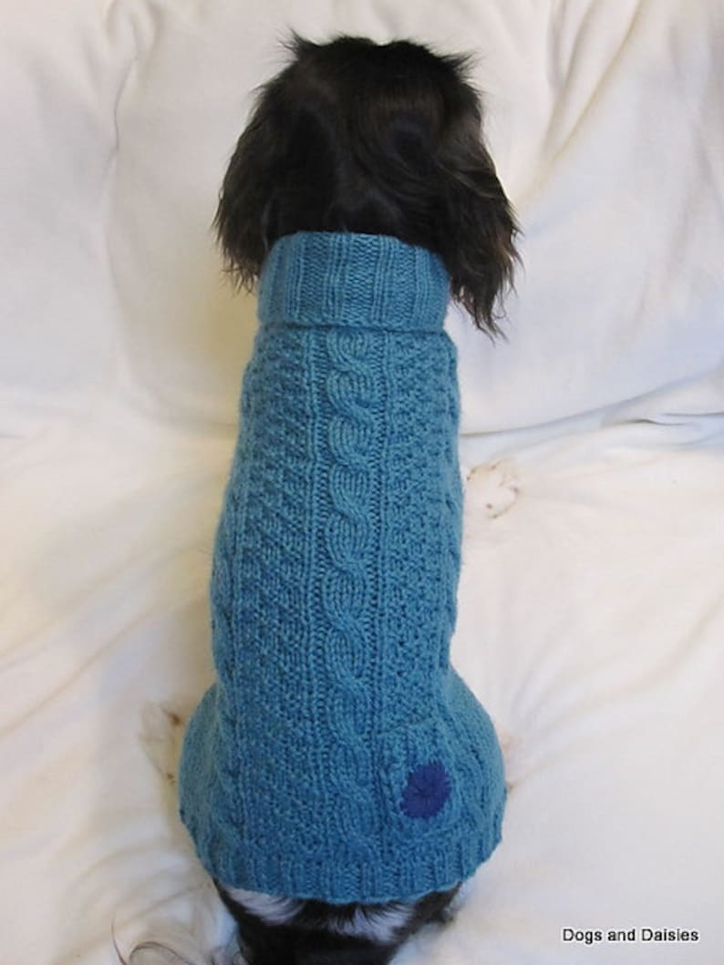 PDF Knitting Pattern Knit Dog Sweater Turtleneck Wool Animal Etsy Canada