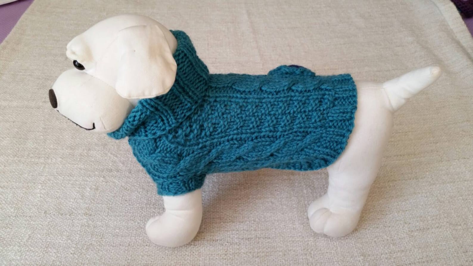 PDF Knitting Pattern Knit Dog Sweater Turtleneck Wool Animal Etsy UK
