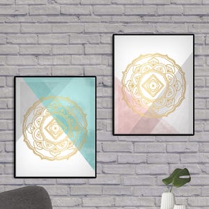 MANDALA -- Set of 2, Printable Art, Instant Download