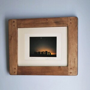 wooden frame for photo & picture 12 x 16 inch sustainable modern rustic natural wood dark frame, portrait / landscape, custom handmade in UK Dark Danish Oil