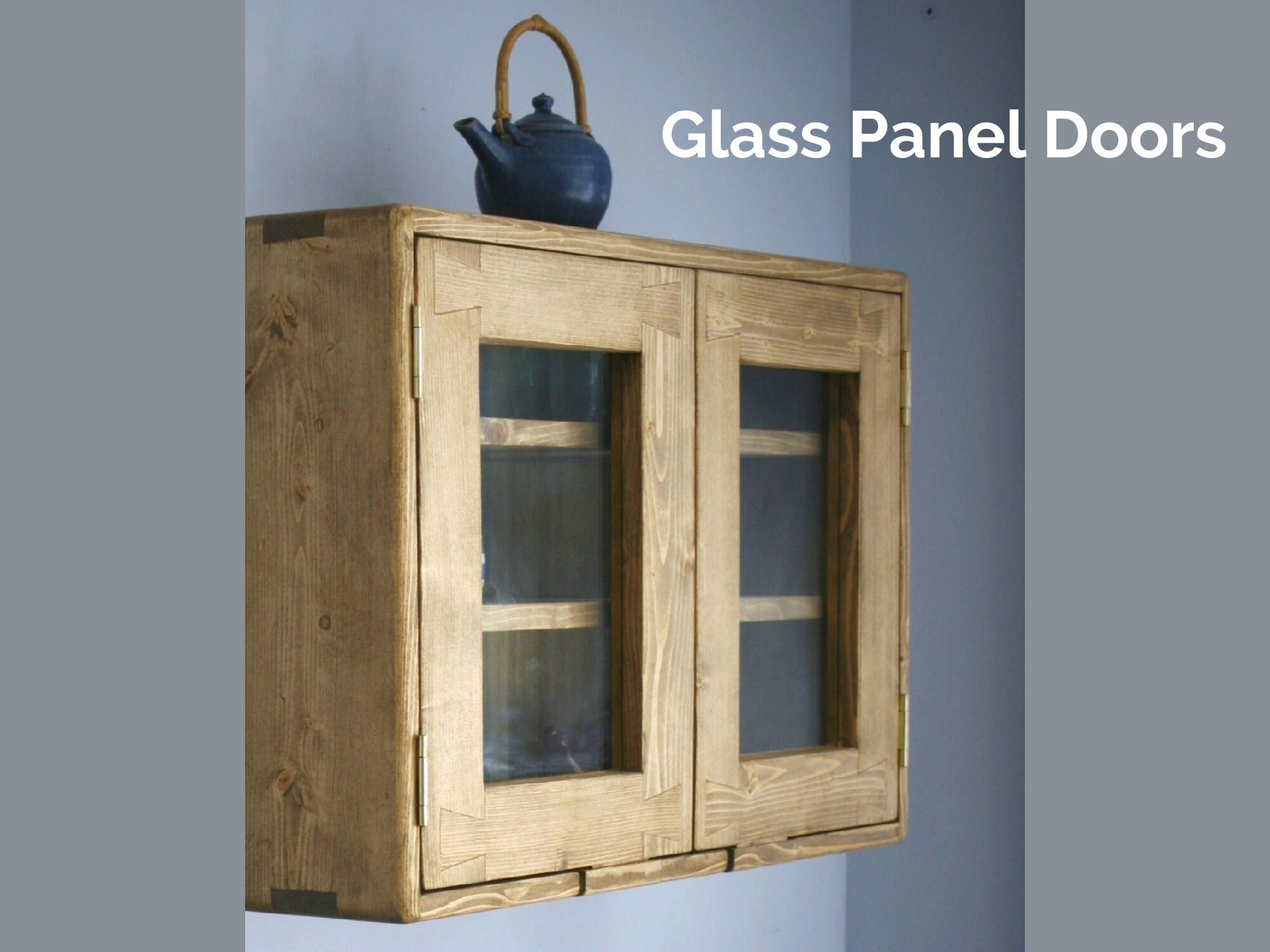 Kitchen wall cabinet & cupboard natural wood 12 doors wood - Etsy.de Kitchen wall cabinet & cupboard natural wood 12 doors wood - Etsy.de