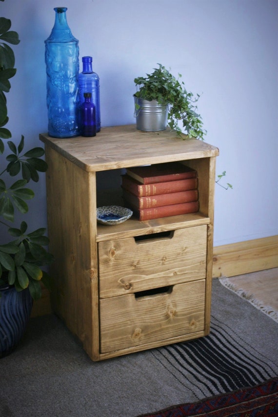 Wooden Bedside Table Small Chest Of Drawers Nightstand Etsy