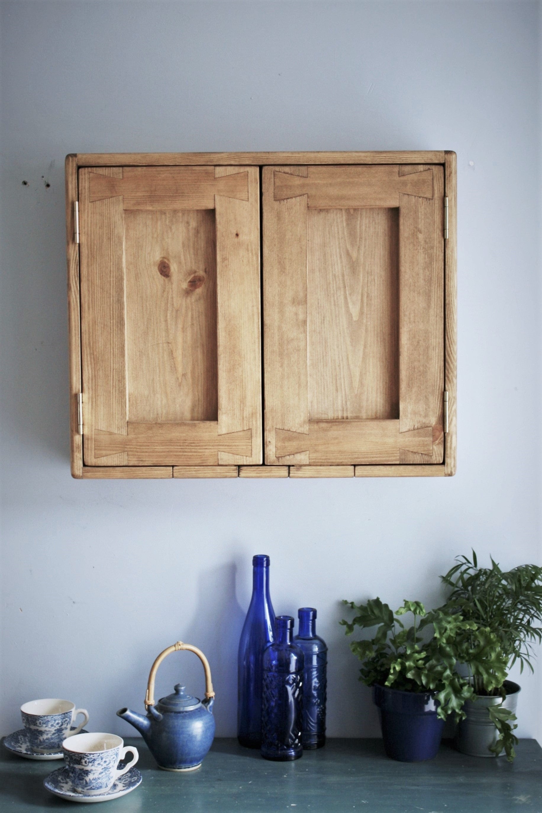 Large wooden kitchen wall double doors in sustainable Etsy