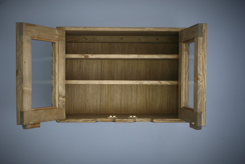 Large kitchen wall natural light wood 2 glass doors Etsy