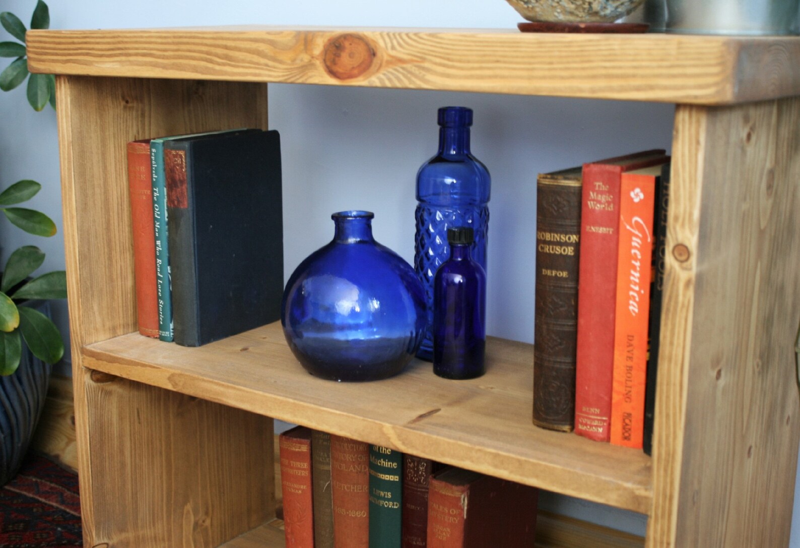 Low wooden bookshelf small office bookcase shelves 65W x 60H Etsy