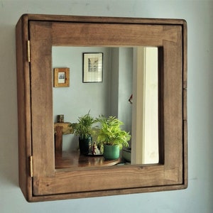 Espejo alto de madera, marco natural rústico grueso, pasillo, baño, tocador  de dormitorio, estrecho 69 x 31 cm, hecho a mano a medida Somerset Reino  Unido -  México