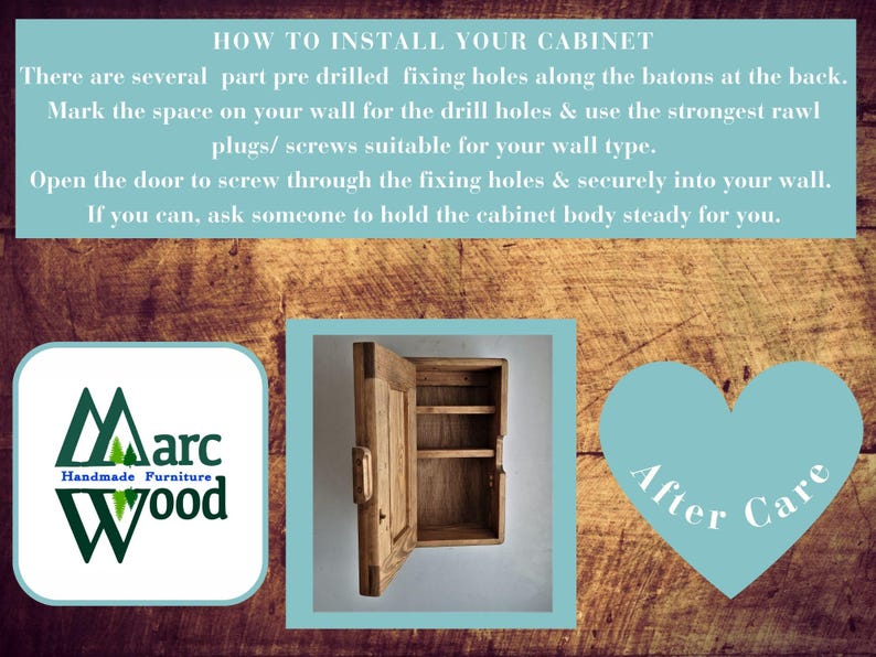 kitchen wall cabinet and slim storage cupboard in natural wood, with 3 shelves, single door, rustic dark wood, cottage style, Somerset UK image 9
