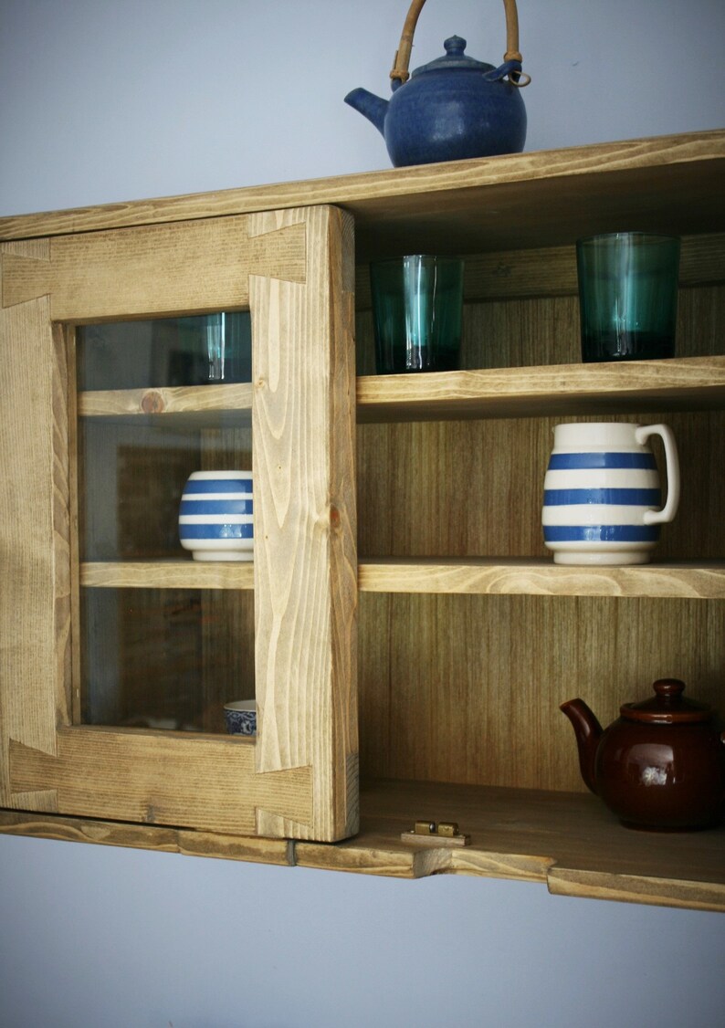 Large kitchen wall natural light wood 2 glass doors Etsy