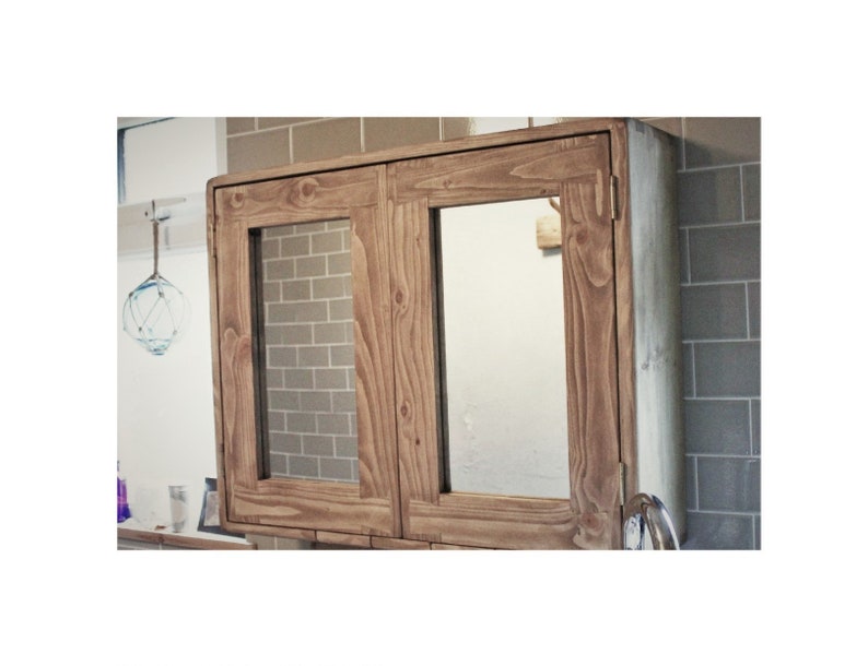 Wood Bathroom Cabinet Wall Vanity 3 Shelves Double Mirrored - Oak Bathroom Wall Cabinets Uk Wood Bathroom Cabinet Wall Vanity 3 Shelves Double Mirrored - Oak Bathroom Wall Cabinets Uk
