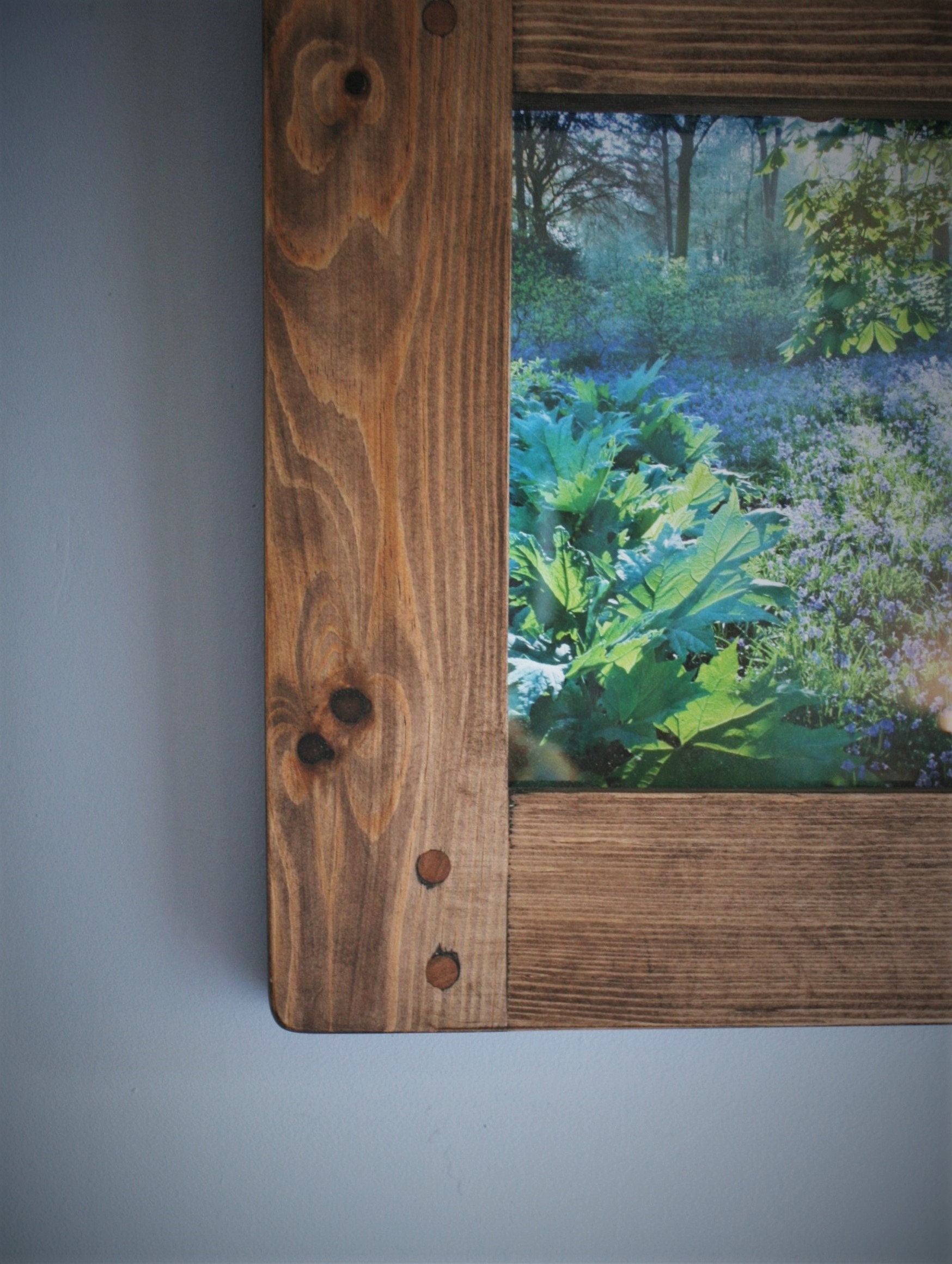 IMPERFECT FRAMES 10x8 inch deep frames x 3 dark brown wood handmade NEW 