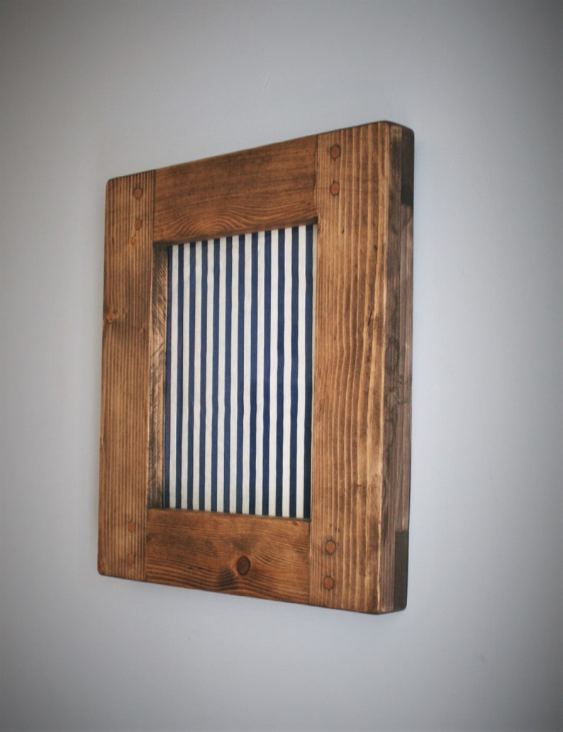 wooden picture & photo frame for A4 image high quality crafted sustainable thick wooden frame, custom sizes, modern rustic, from Somerset UK Dark Danish Oil