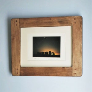 wooden frame for photo & picture 12 x 16 inch sustainable modern rustic natural wood dark frame, portrait / landscape, custom handmade in UK image 1