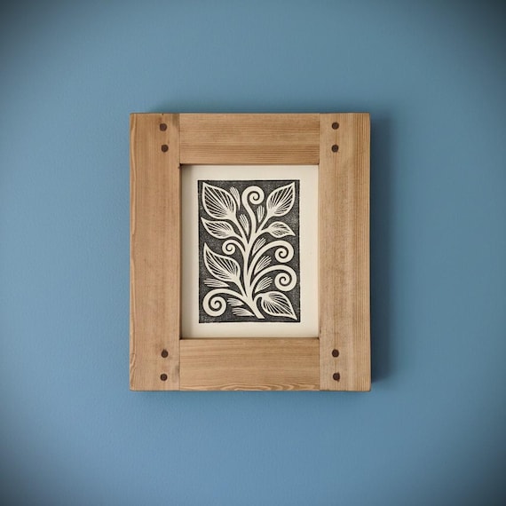 wooden picture & photo frame 10 X 8, high quality crafted sustainable thick wooden frame, custom sizes, rustic simplicity from Somerset UK
