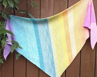 Magic Moss Stitch Shawl | Advent Mini Skein Crochet Pattern | 4 Ply Wrap | PDF Download