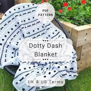 Decke Häkeldecke Dotty Dash PDF Häkelanleitung, Instant Download, Häkeldecke Muster, digitaler Download, Pdf Muster, häkeln
