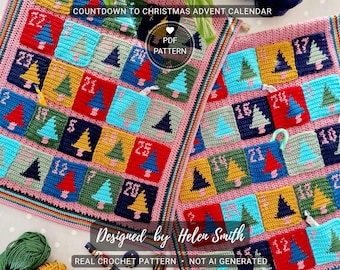 Crochet Christmas Advent Calendar | Crochet Pattern | PDF Download | UK/US Terms