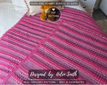 Hugs & Hearts Bundle of patterns | 2 sizes | Crochet Pattern | PDF Download | UK/US Terms