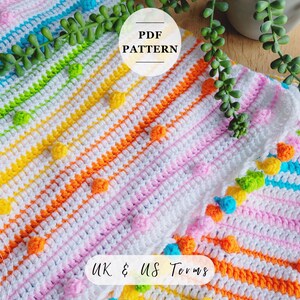 A Spot of Spring Blanket PDF Häkelanleitung, Instant Download, Häkeldecke Muster, digitaler Download, Pdf Muster, häkeln