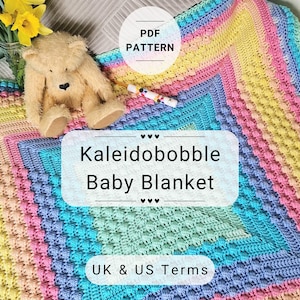 Kaleidobobble Baby Blanket | Crochet Pattern | PDF Download | UK/US Terms