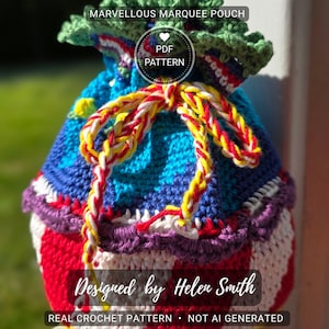 Marvellous Marquee Pouch | Crochet Pattern | PDF Download | UK/US Terms | Circus Crochet