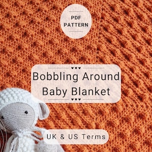 US/UK Terms, Bobbling Around Baby Blanket PDF Crochet Pattern, Instant Download, Crochet Blanket Pattern, Digital Download, Pattern Download