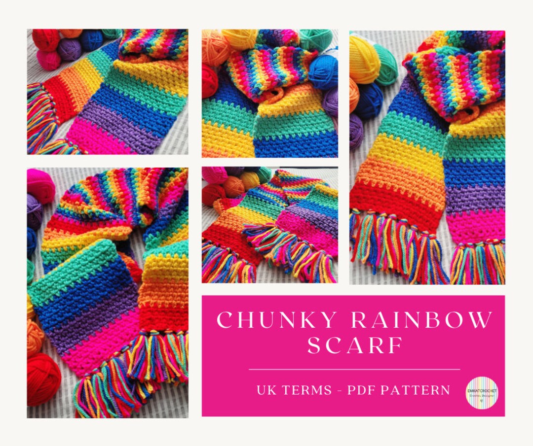 rainbow scarf pattern
