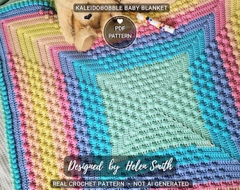 Kaleidobobble Baby Blanket | Crochet Pattern | PDF Download | UK/US Terms