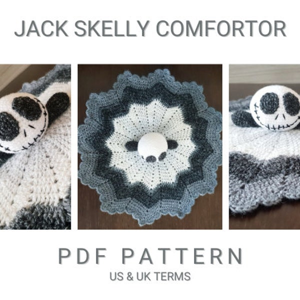 US/UK Terms, Jack Skelly Comforter PDF Crochet Pattern, Instant Download, Crochet Comforter Pattern, Digital Download, Pdf Pattern Download