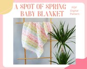 A Spot of Spring Blanket PDF Crochet Pattern, Instant Download, Crochet Blanket Pattern, Digital Download, PDF Pattern Download, Crochet