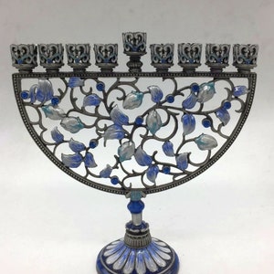 Granatapfel Chanukka Menorah für Chanukka Blues