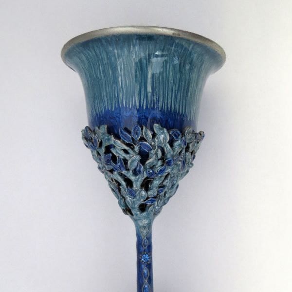 Tree of Life Blue Kiddush Cup in Blues