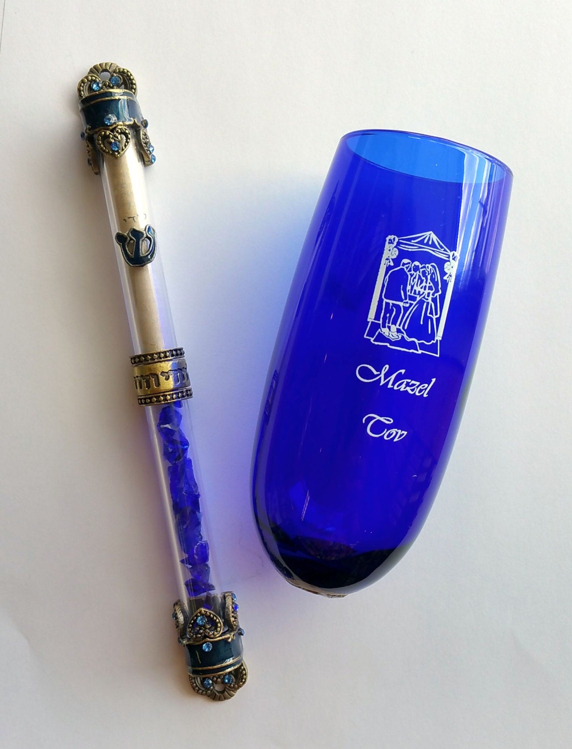 Jewish Wedding Break the Glass Heart Mezuzah KitMezuzah Etsy