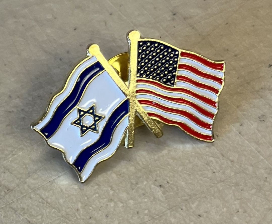 American & Israeli Flag Lapel Pin Etsy