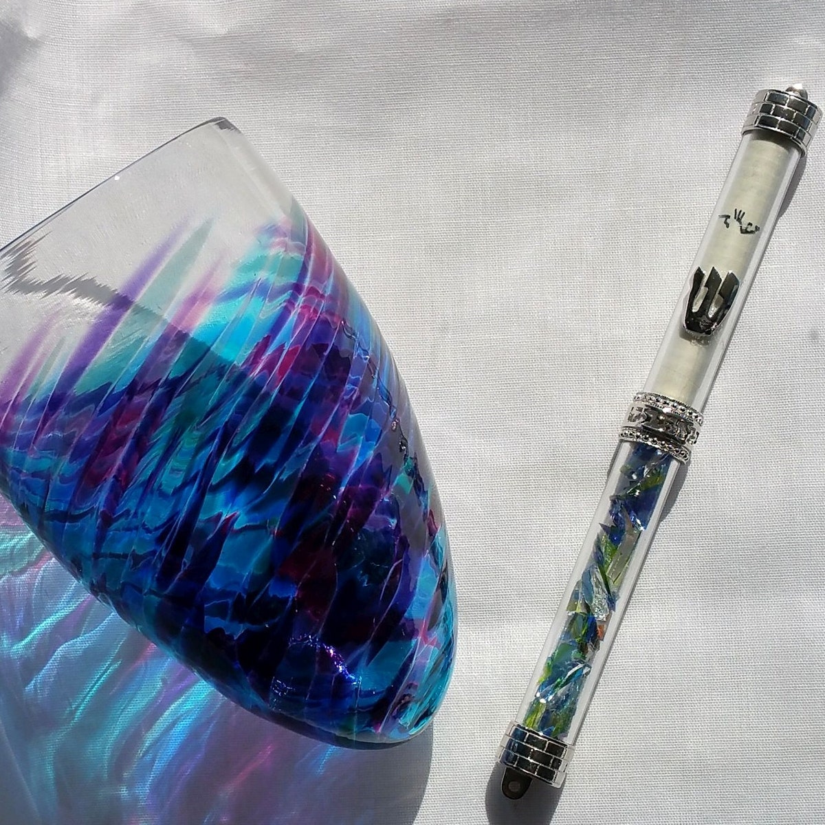 Wedding Mezuzah Glass Kit in Sterling Silver - Etsy