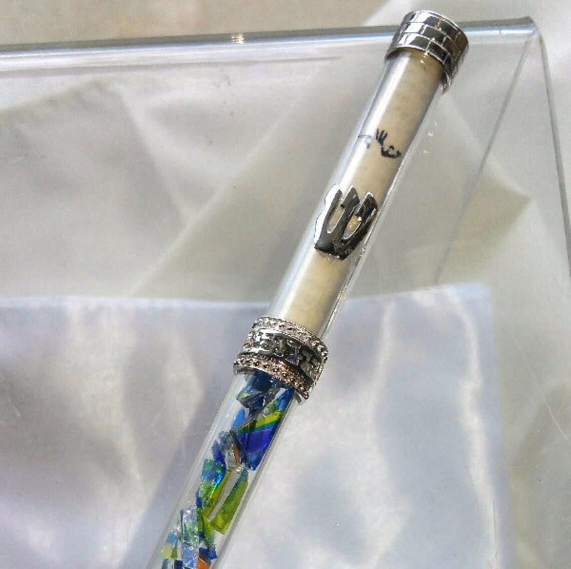 Jewish Wedding Broken Glass Wedding Mezuzah in Sterling Silver Etsy