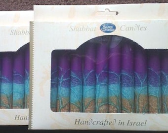 Hand Made Candles in a White Multi color package from Israel.