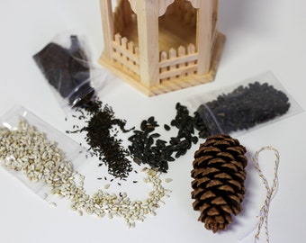 DIY Kit, Vogelhaus Malerei & Vogel Futterhose Bastelkasten