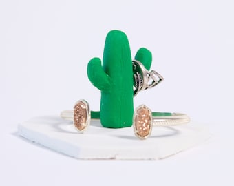 DIY Kit, Cactus Ring Holder Oven Bake Clay Craft Kit, Polymer Clay Pottery Kit, DIY Trinket Dish