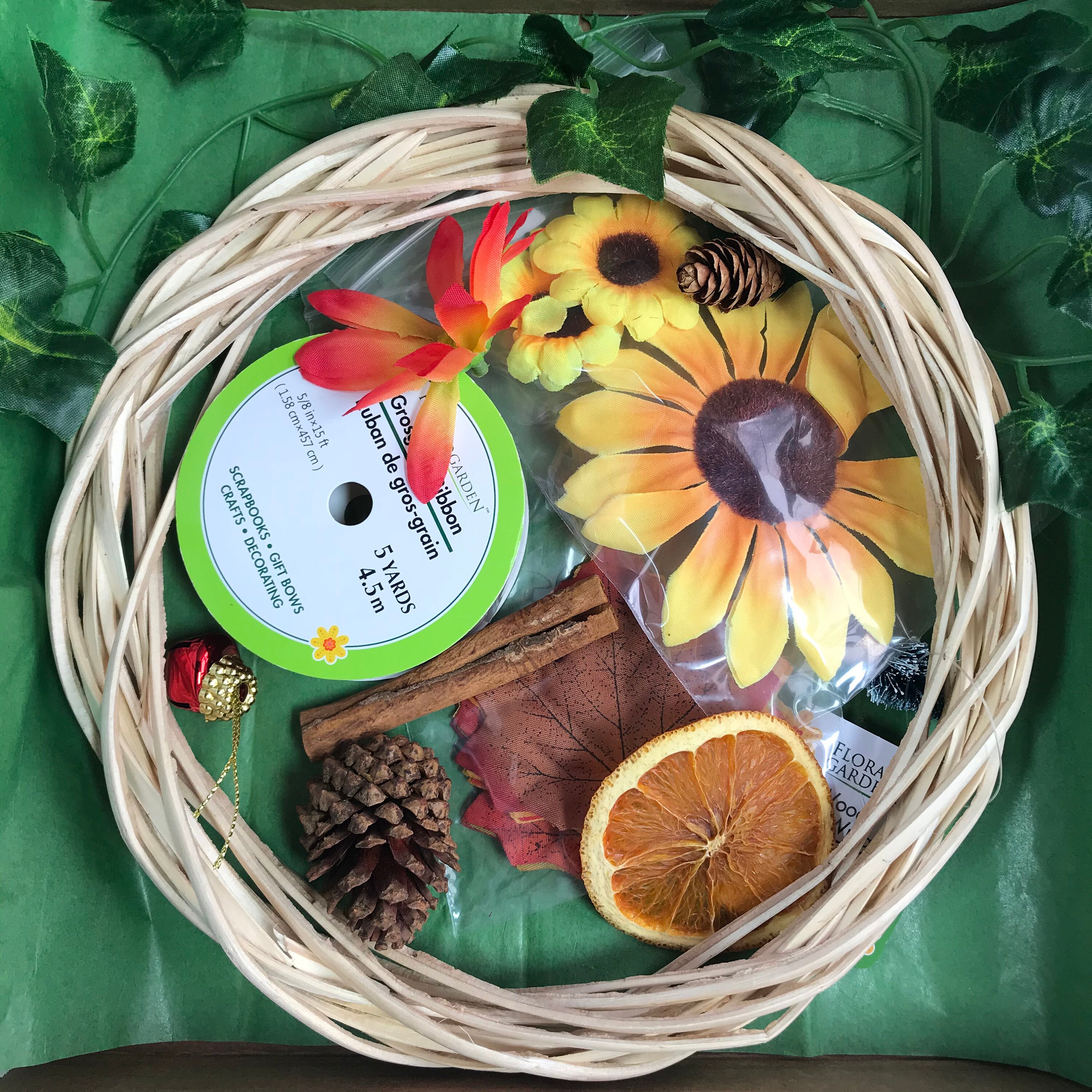 DIY Kit Small Fall Holiday Wreath Making Craft Supply Kit Etsy