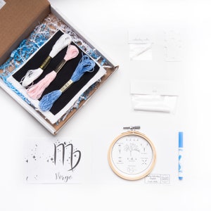Stickerei Kit, Astrologie Sternzeichen Konstellation Stitching Bastelbedarf Kit
