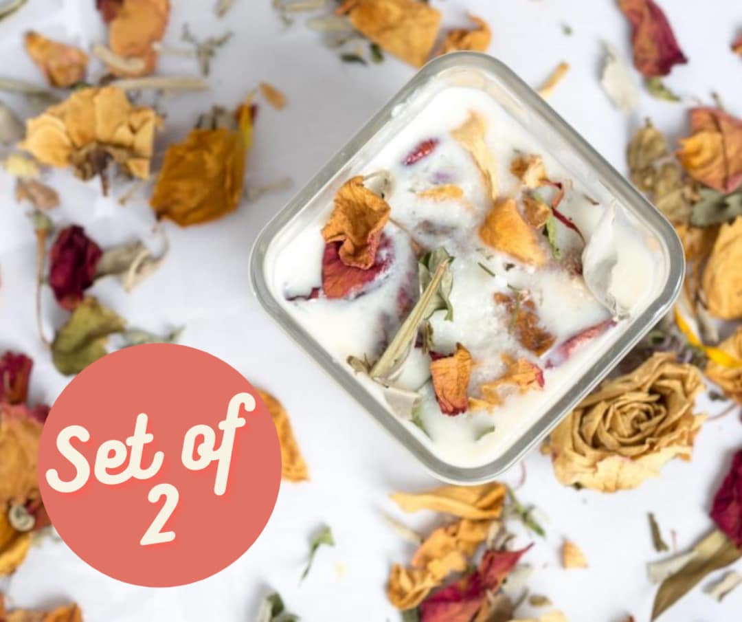 Set di 65 fiori secchi pressati con petali di foglie di fiori secchi