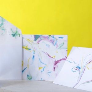 DIY Kit, Marbled Stationery Making Kit, Paper Marbling Craft Kit