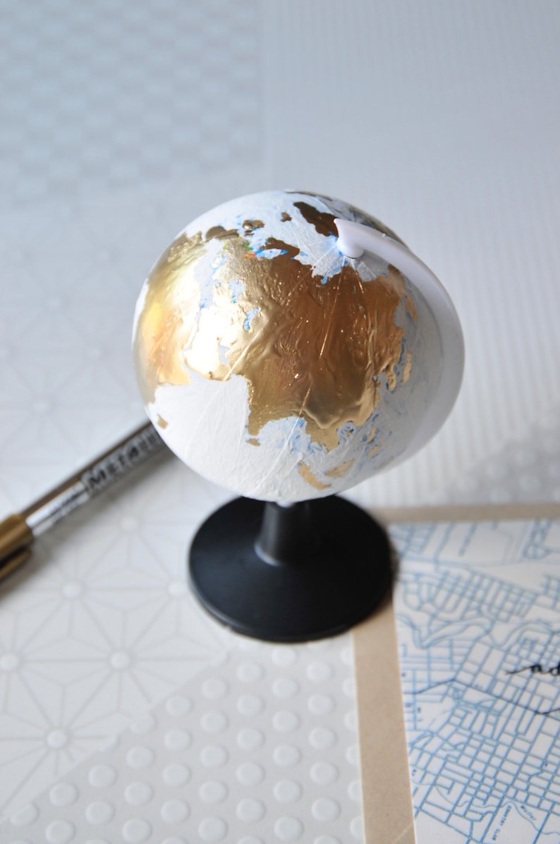 DIY Kit, Chalkboard Painted Globe Craft Supply Kit image 7