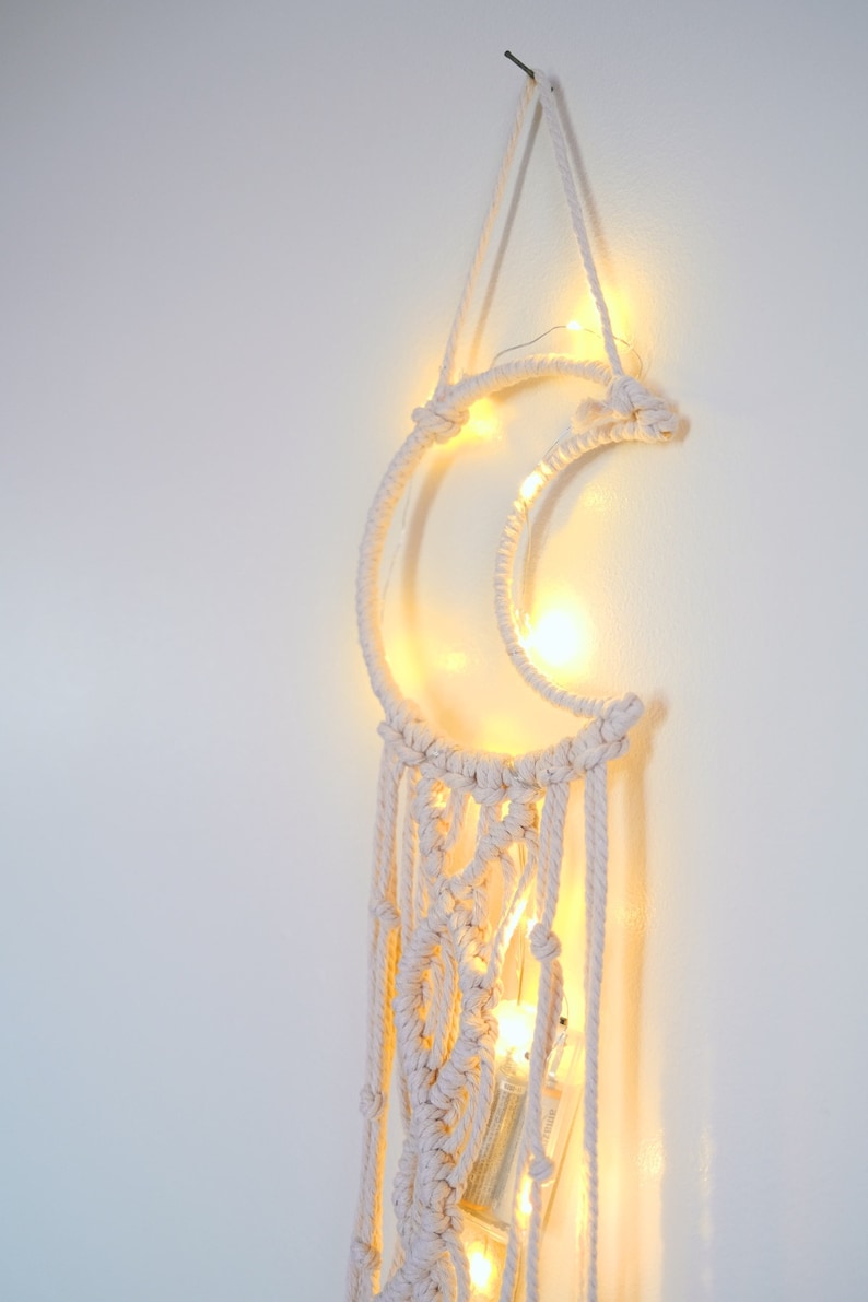 DIY Kit Moon Macrame Wall Hanging Craft Supply Kit With Etsy
