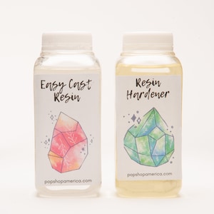 Clear Epoxy Resin Set 16 ounces, 1:1 Ratio Resin + Hardener