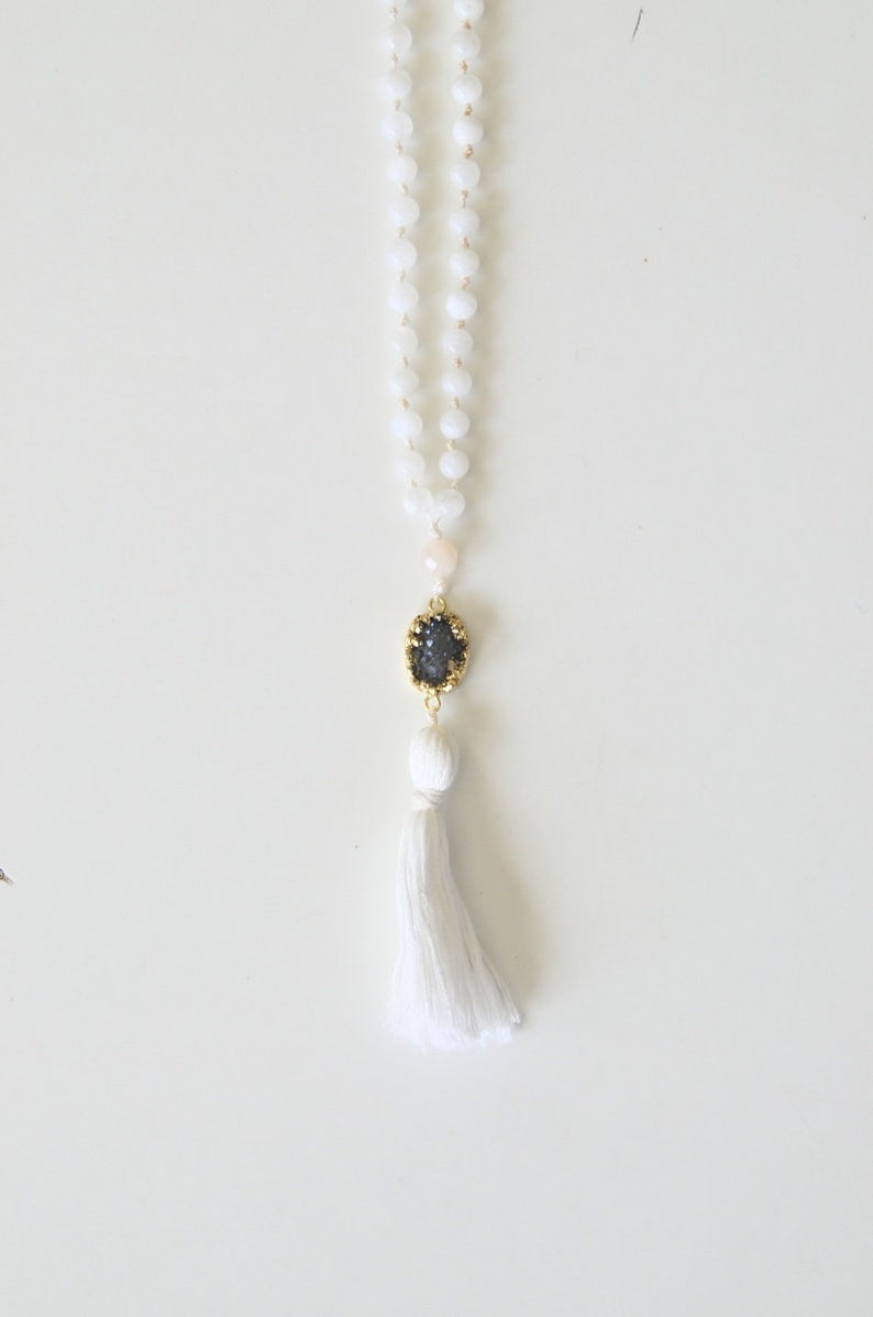 DIY Kit, Moonstone Mala Necklace, Jewelry Supply Kit image 5