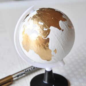 DIY Kit, Chalkboard Painted Globe Craft Supply Kit image 2
