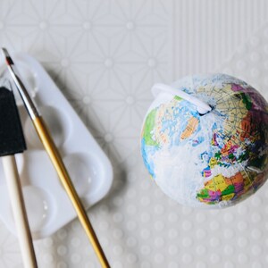 DIY Kit, Chalkboard Painted Globe Craft Supply Kit image 3