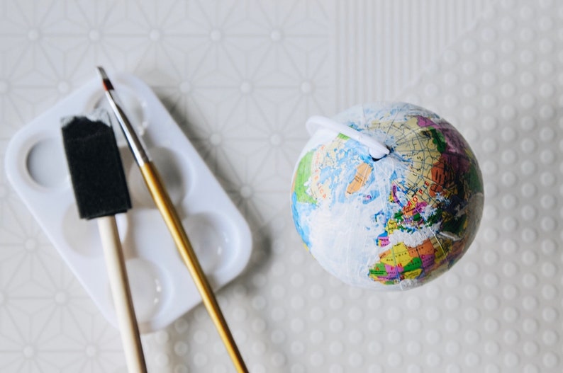 DIY Kit, Chalkboard Painted Globe Craft Supply Kit image 3